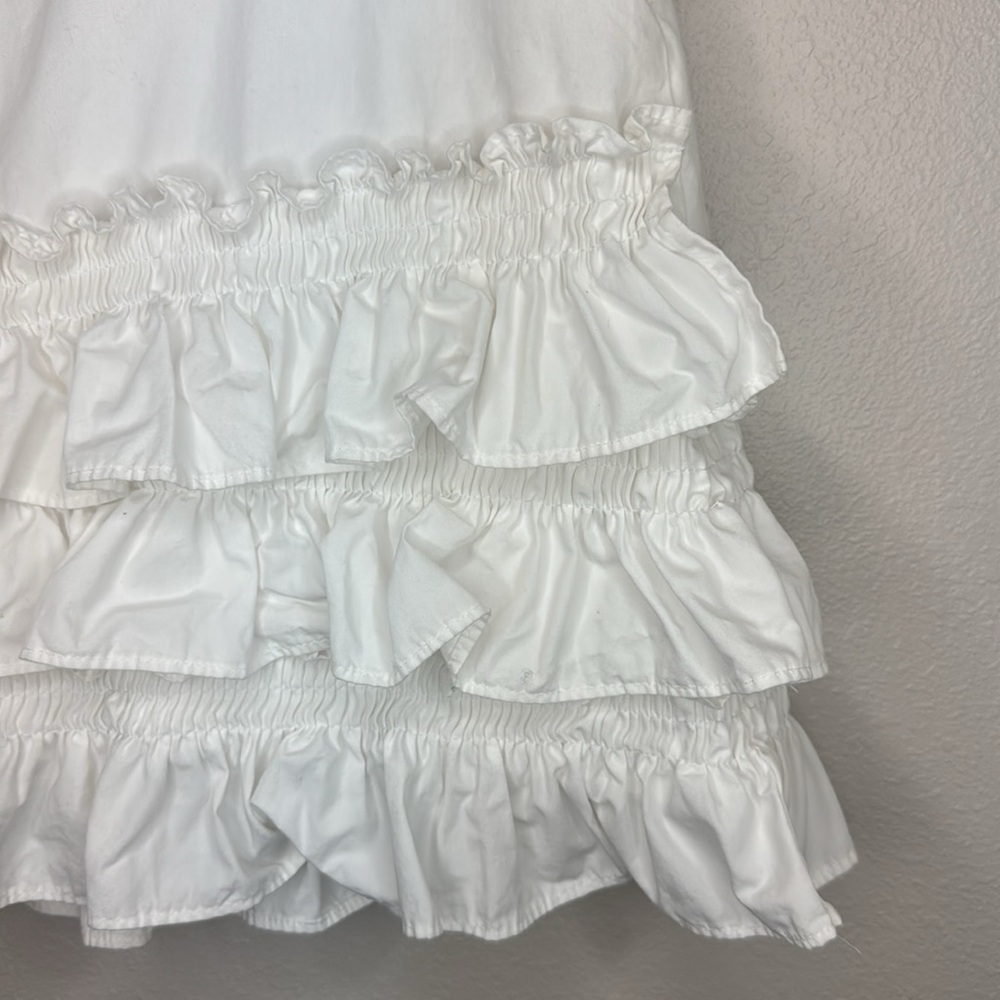 J. Crew‎ Ruffle Skirt in White Cotton-Poplin - size 8 - Picture 4 of 15